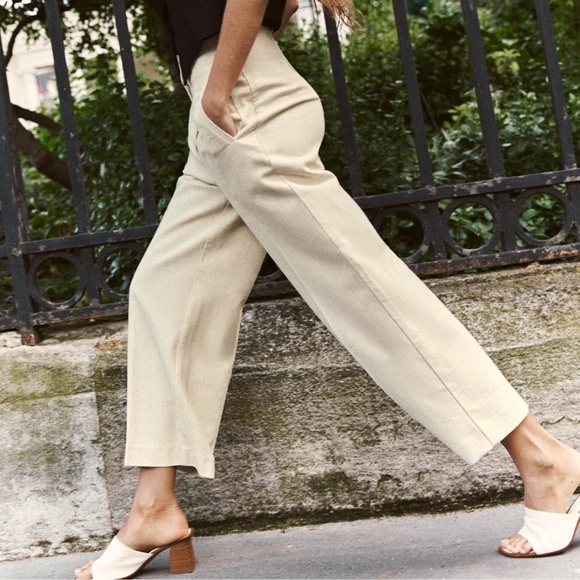 NWT Zara High waisted straight cut pants - Picture 2 of 6